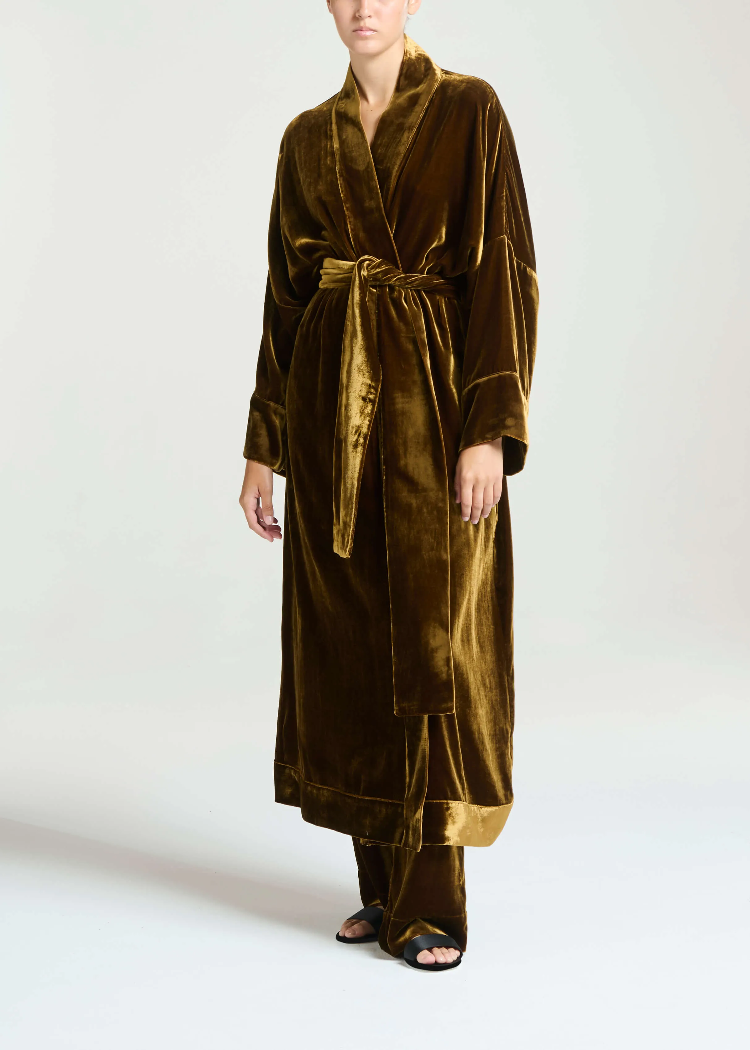 Athens Robe Brunette Viscose Velvet