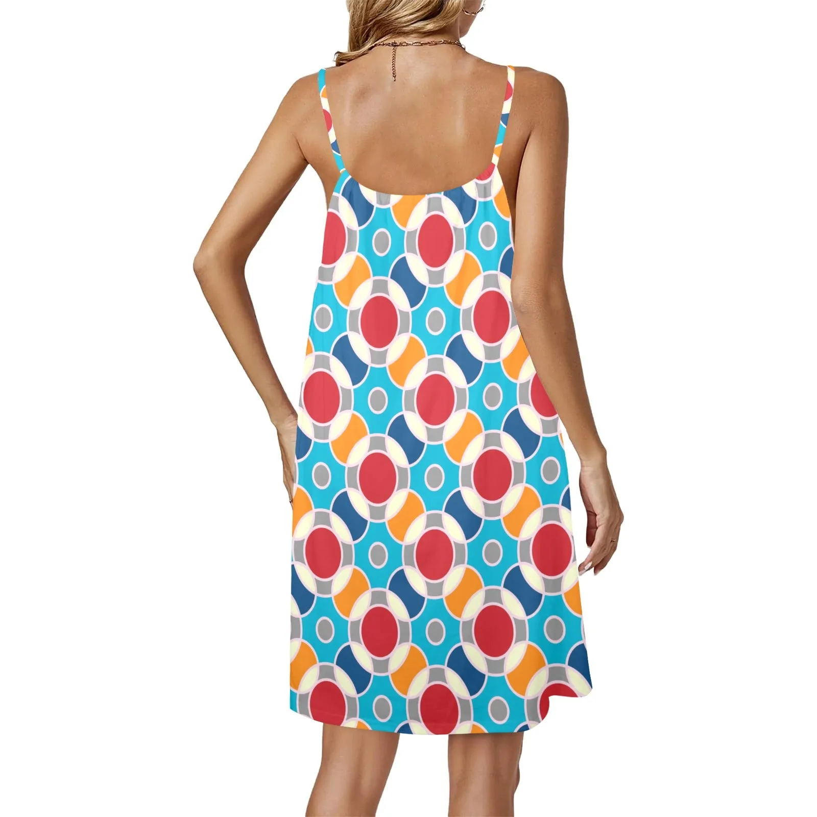 atomic3 Drawstring Neck Sleeveless Dress (Model D68)