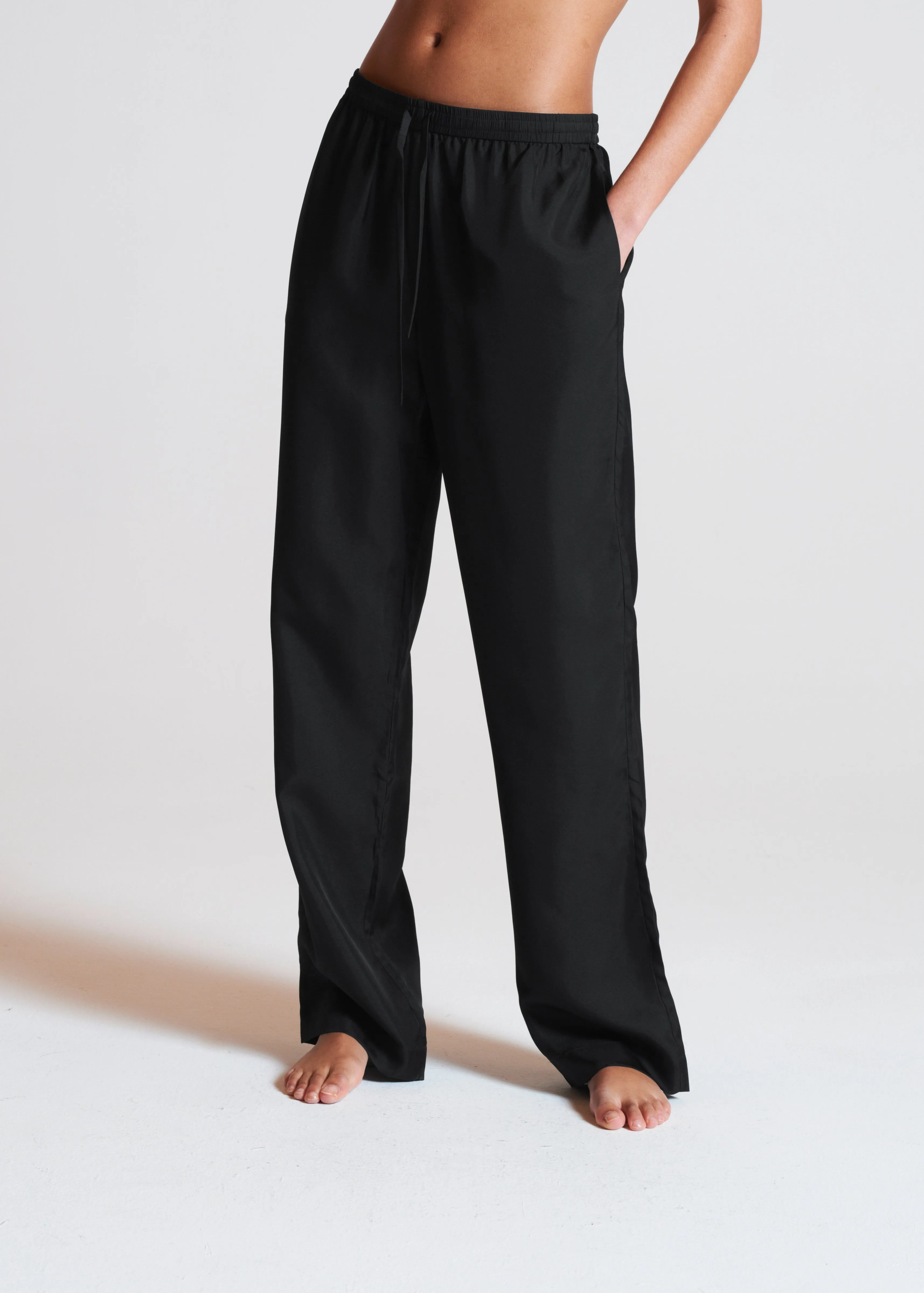 Aurelia Trouser Black Silk Twill