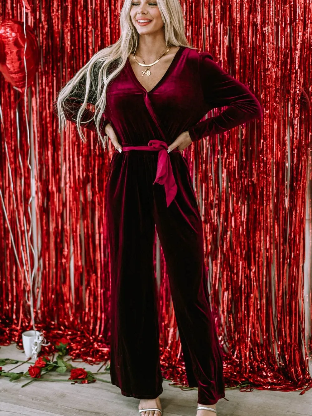 Backless Velvet Jumpsuit: Bold and Stylish