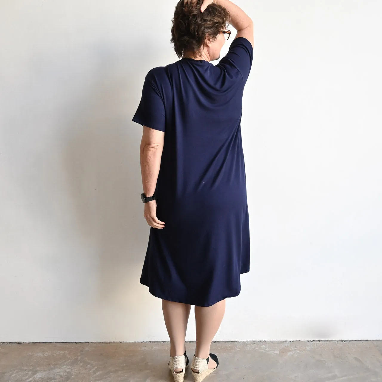 Bamboo Go To Dress by KOBOMO - Short Sleeve