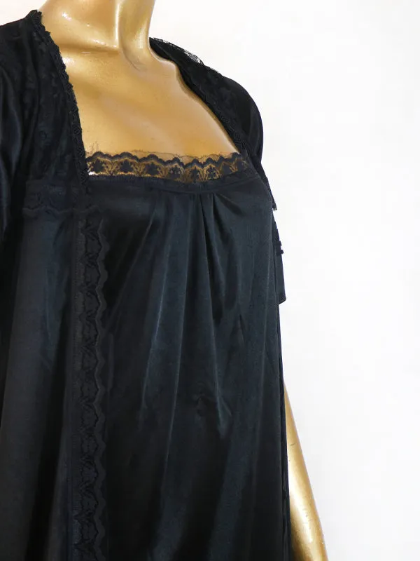 Black - 3Pcs Long Nighty For Women WLN01