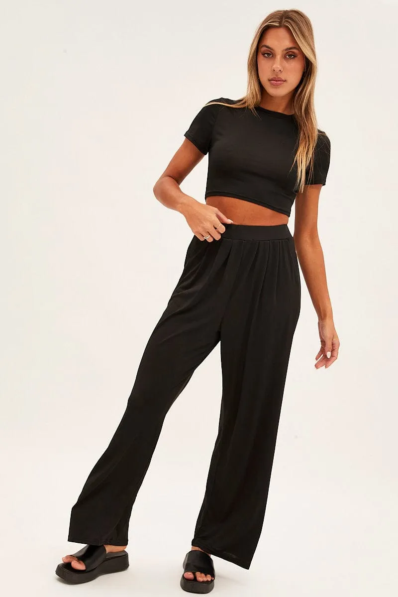 Black Jersey Loungewear