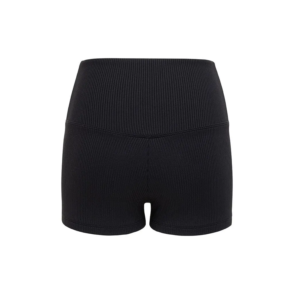 Black Rib Micro Bike Short