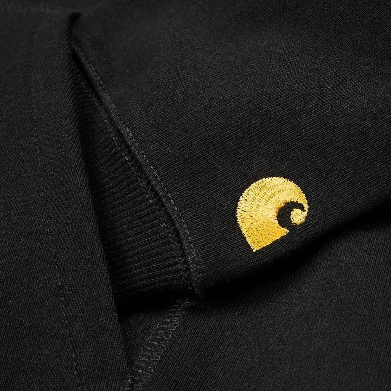 Carhartt WIP Chase Hooded Sweat Black / Gold