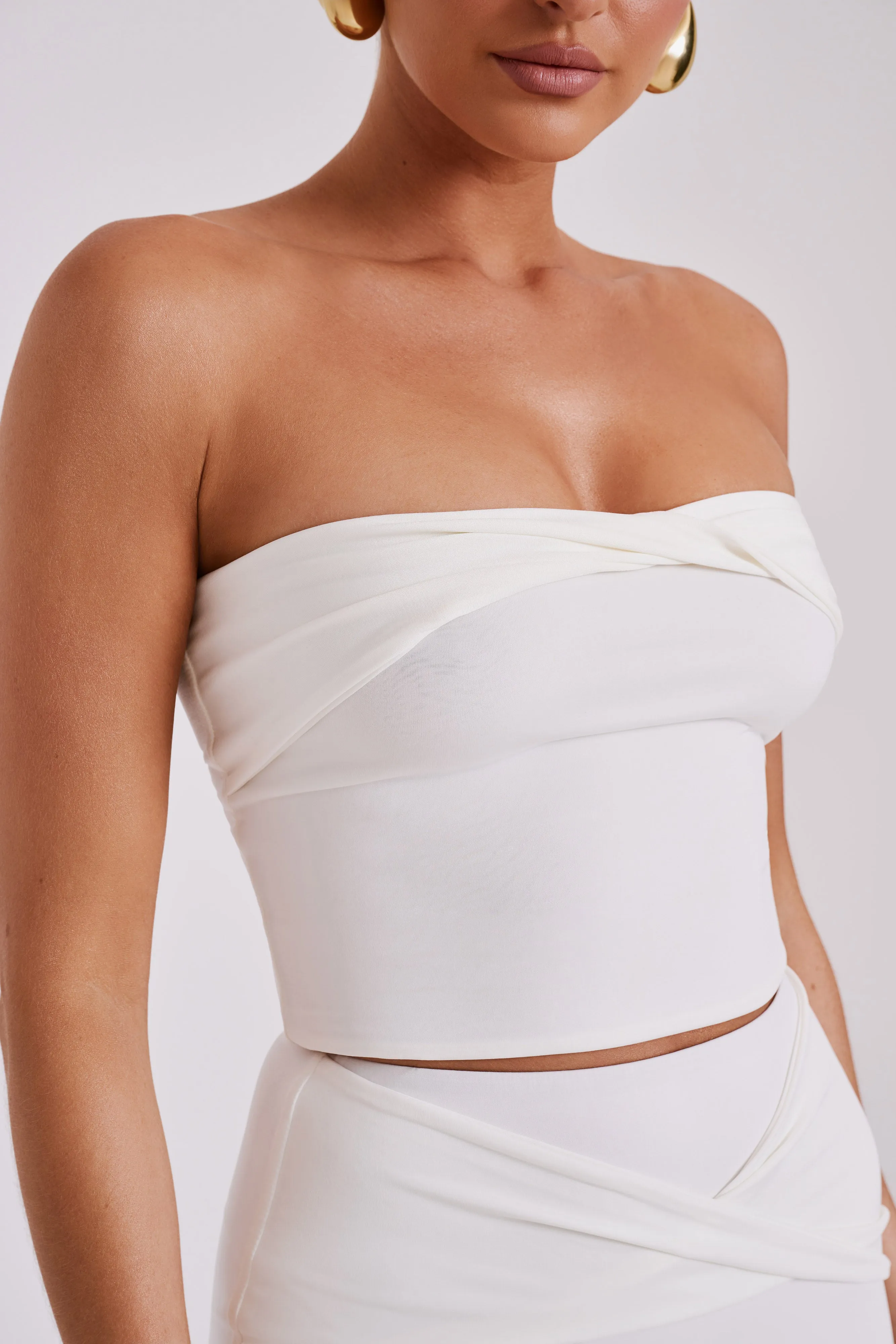 Ceri Slinky Twist Top - White