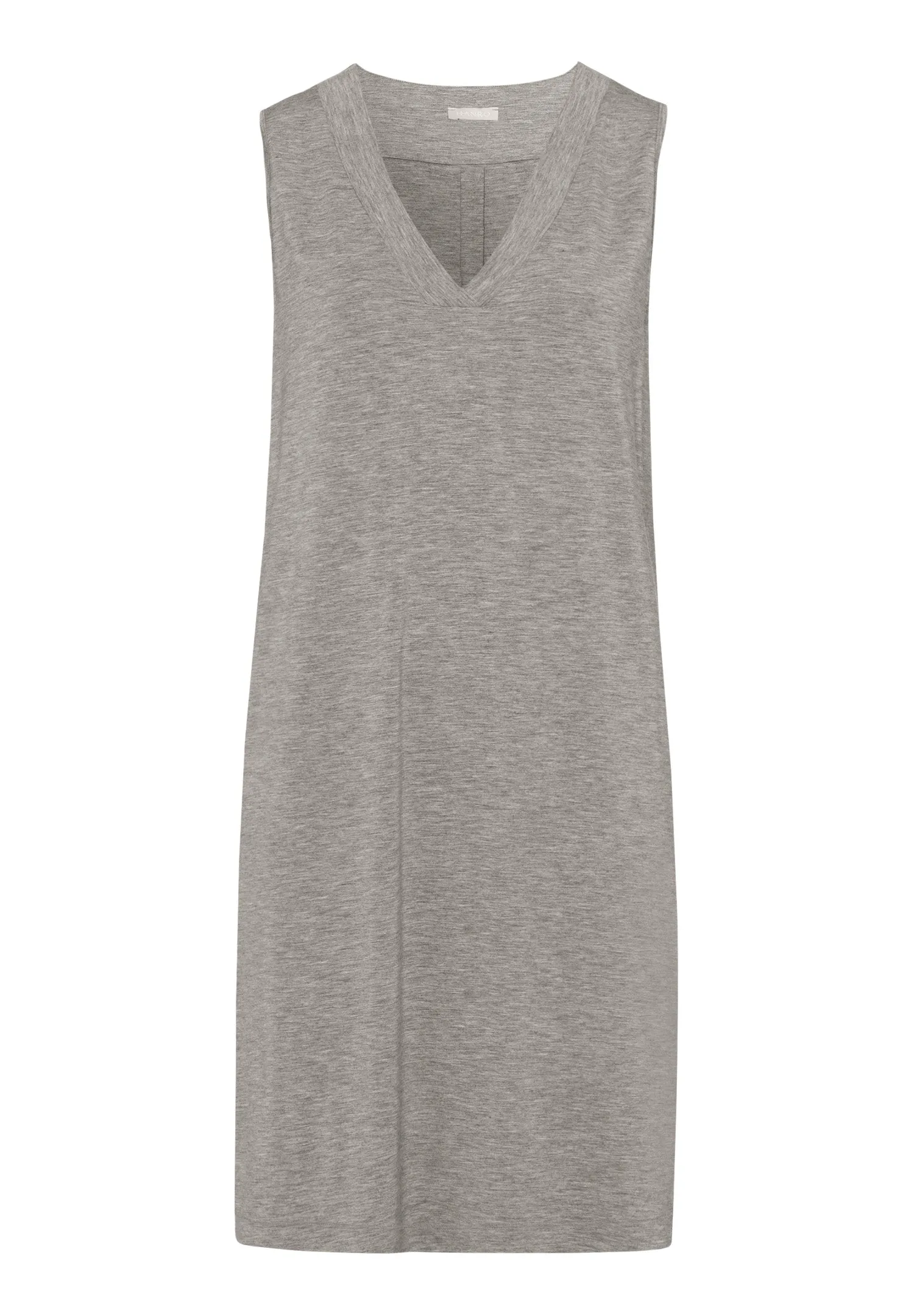 Champagne V-Neck Tank Nightgown | Grey Melange 76473-958