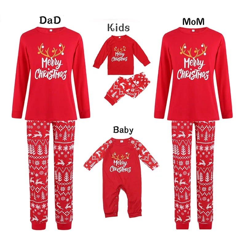 Christmas Matching Family Pyjamas Pajamas For Familes New Year Costume  Xmas Sleepwear Set