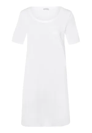 Cotton Deluxe Round Neck Cotton Nightgown | White 77953-101