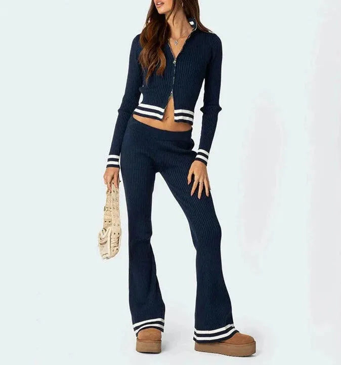 Fashionkova Jadira Knitted Pants Set