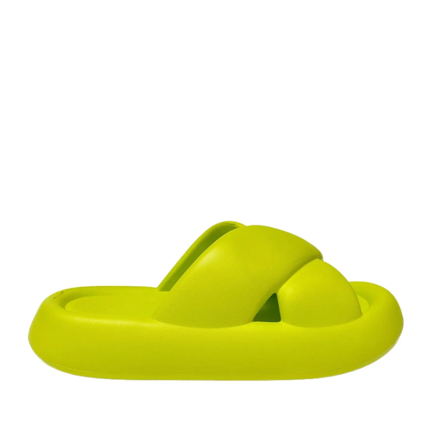 FLOOF Women's Puff Puff Slide in Green