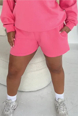 Glamify basics relaxed pink lemonade shorts