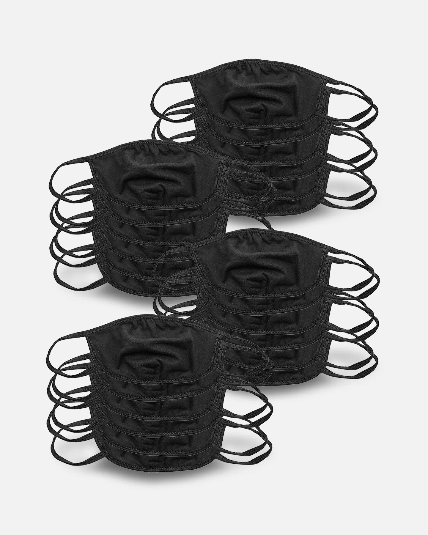 Goat Crew 100 Pack Blank Face Mask Black