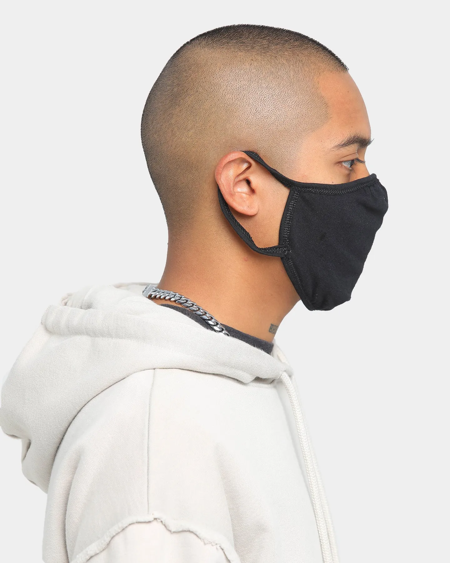 Goat Crew 100 Pack Blank Face Mask Black