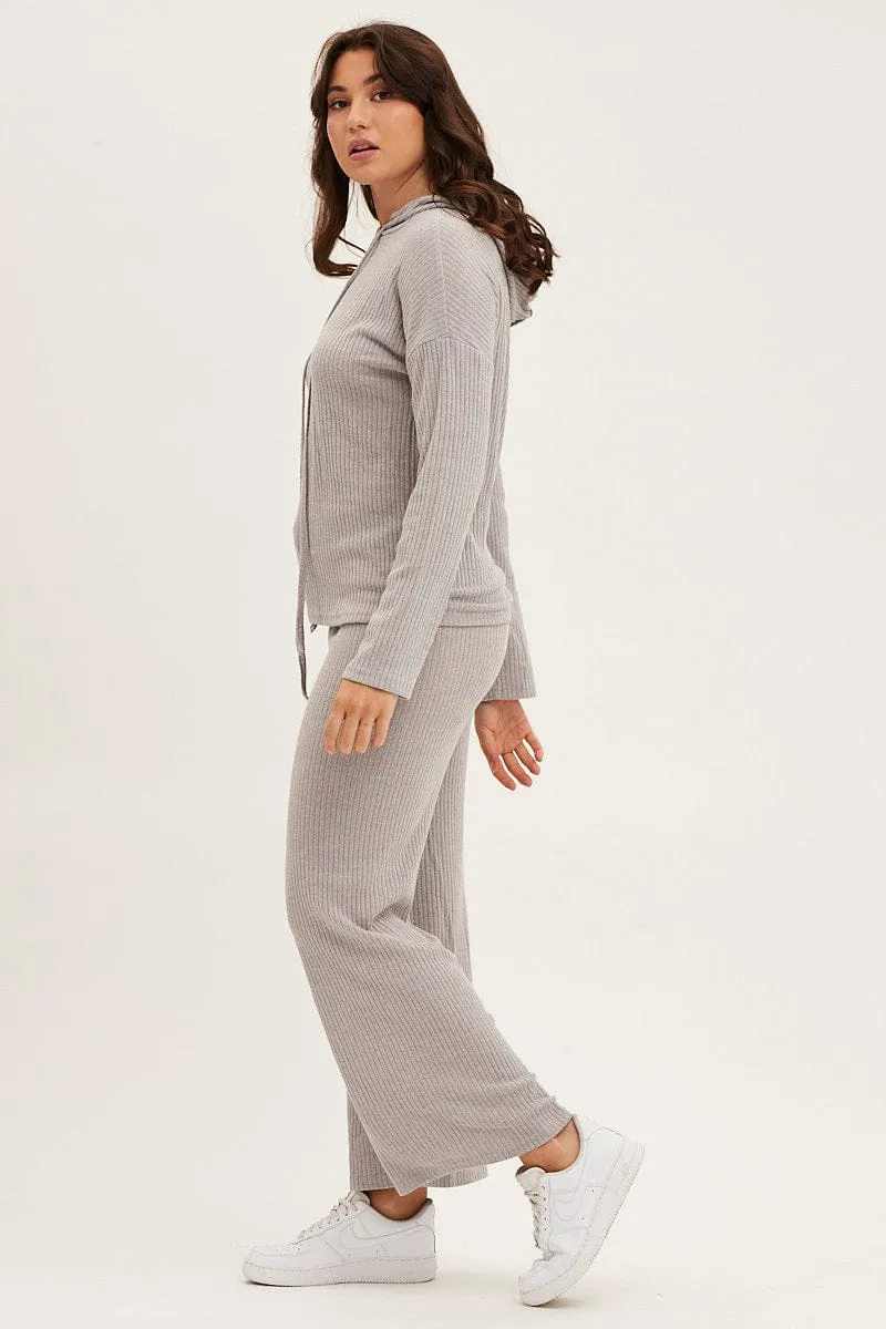 Grey Hoodie Loungewear Set