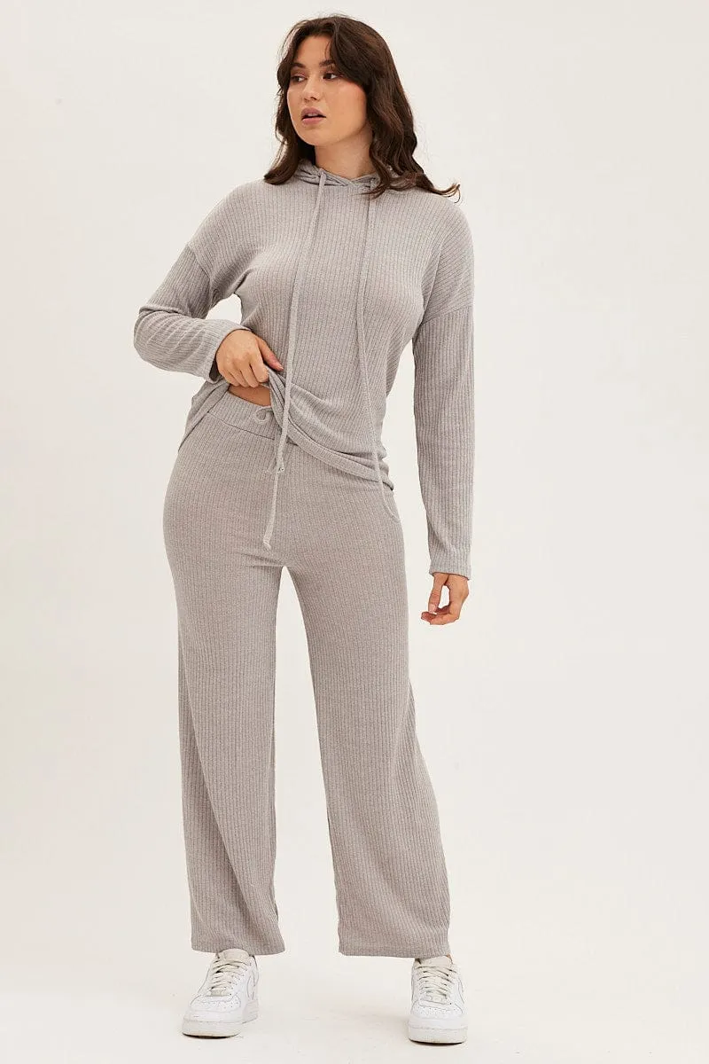 Grey Hoodie Loungewear Set