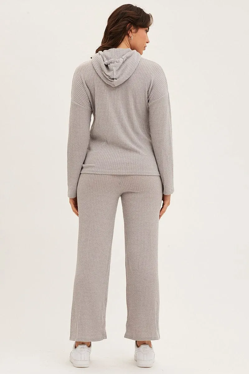 Grey Hoodie Loungewear Set