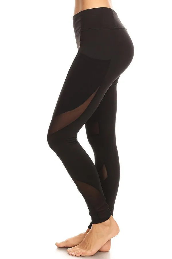 High quality mesh black legging