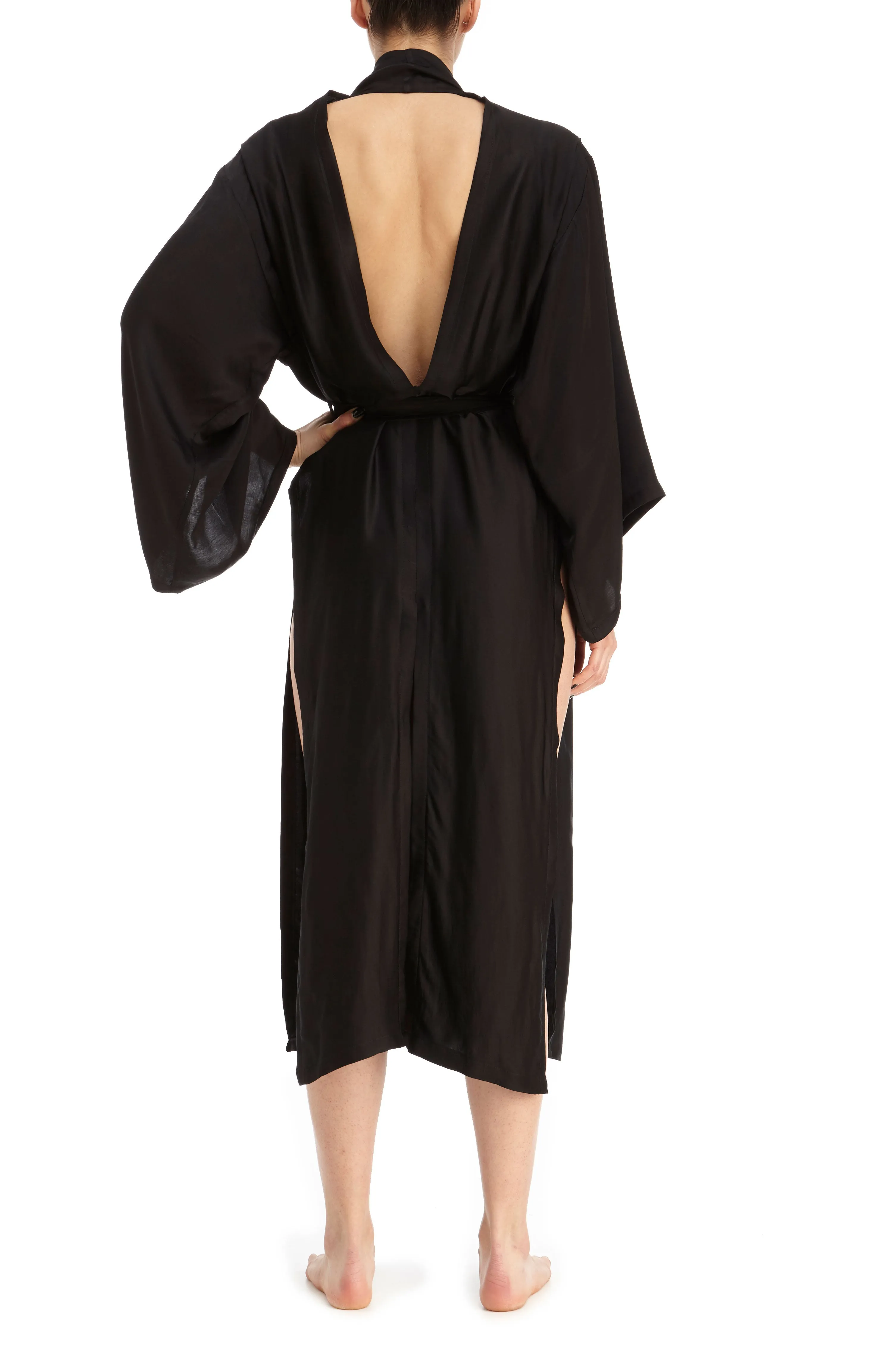 Hishi split robe dress