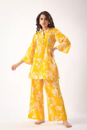 Honeybee Harmony Cotton Palazzo Loungewear Set