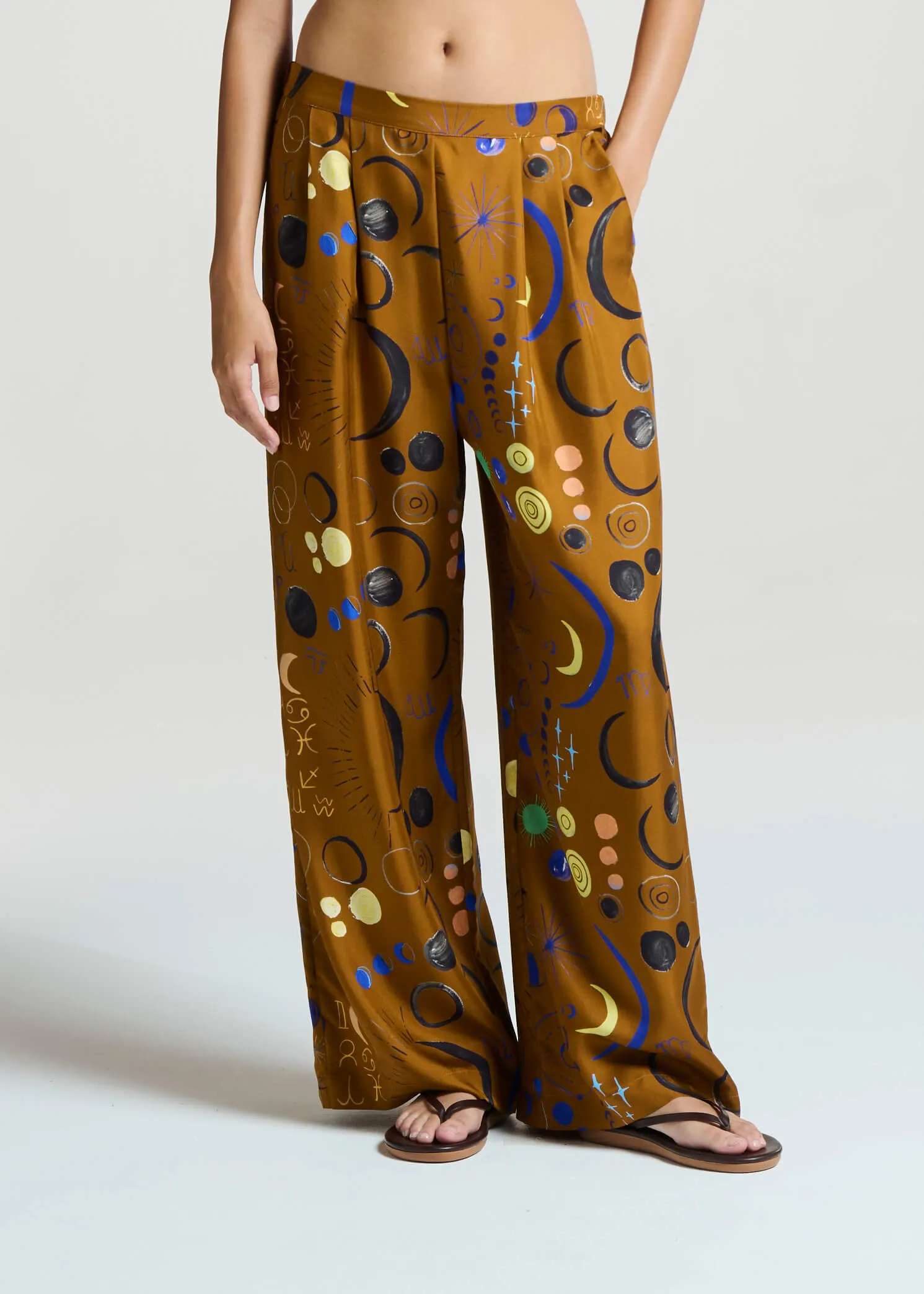 Isola Trouser Celestial Copper Silk Twill