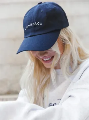 ‘L.A-SPACE’ EMBROIDERED CAP IN NAVY