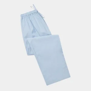 Light Blue Bengal Stripe Cotton Poplin Pyjama Bottoms