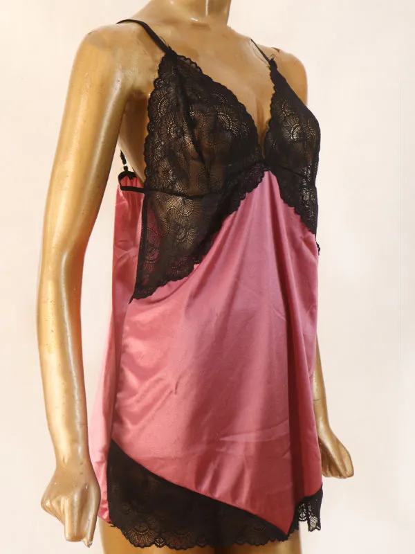 Light Maroon - Short Nighty For Women WSN04