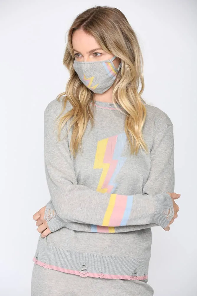 Lighting Bolt Sweater with Matching Mask