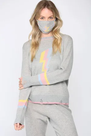 Lighting Bolt Sweater with Matching Mask