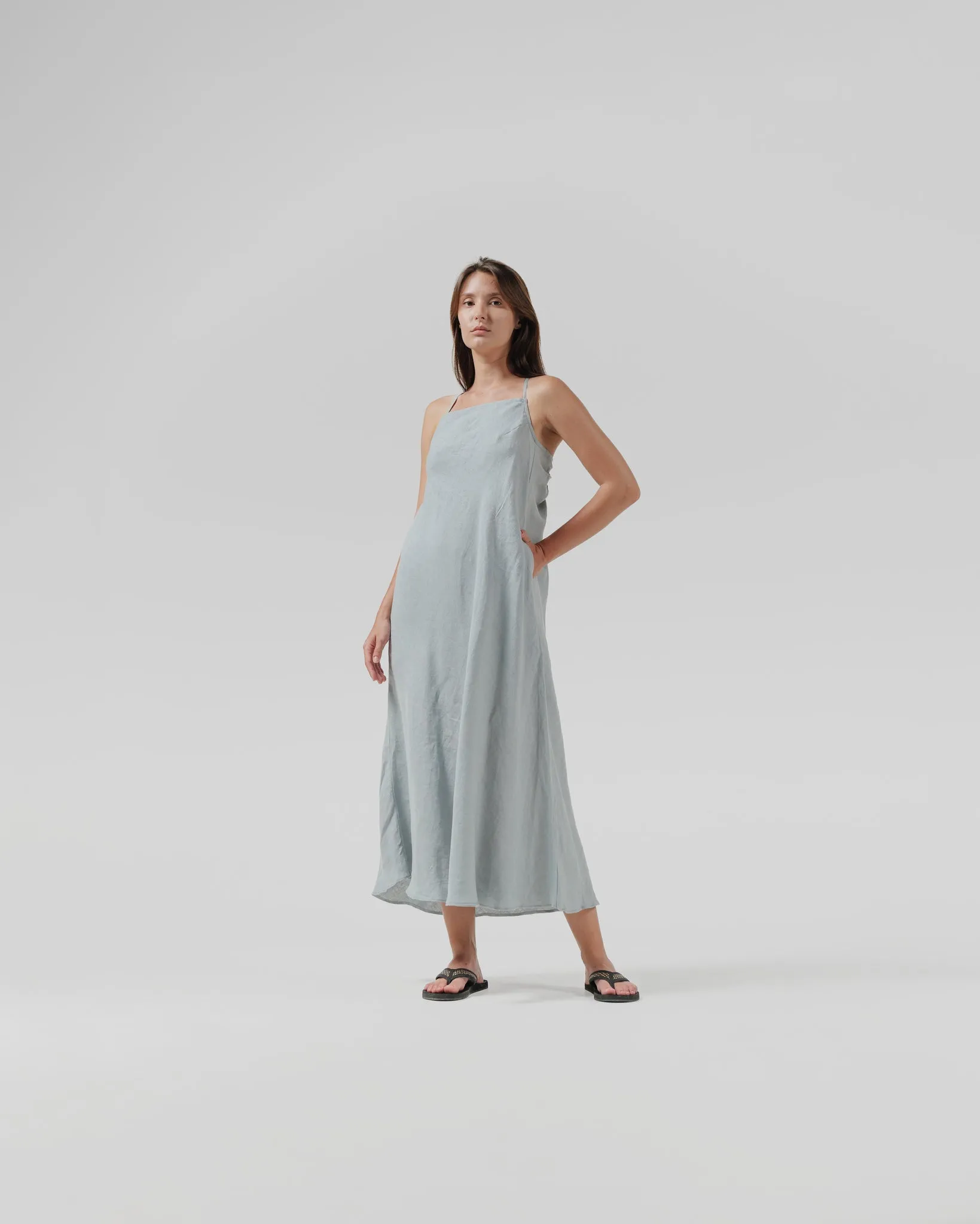 linen backcross dress