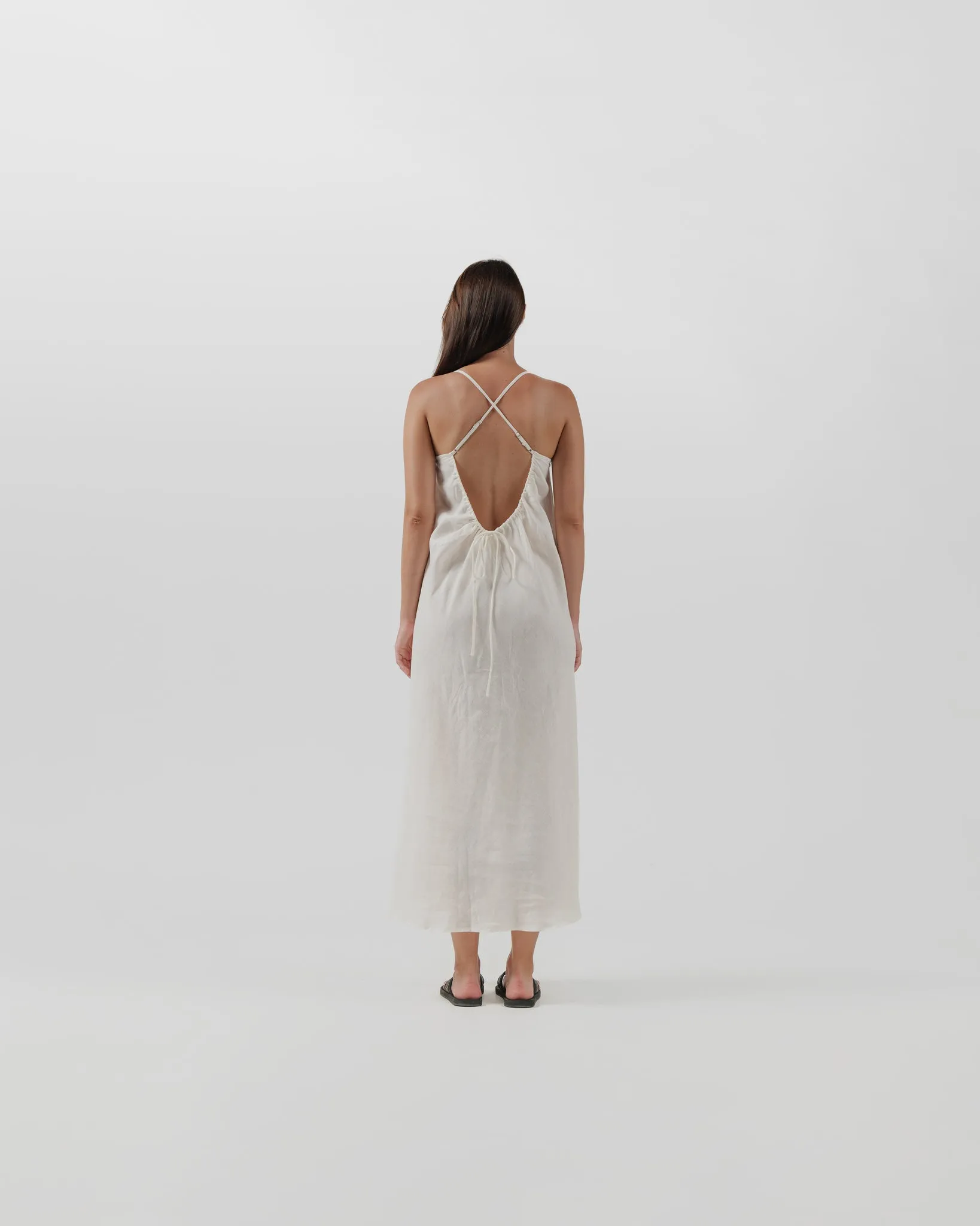 linen backcross dress