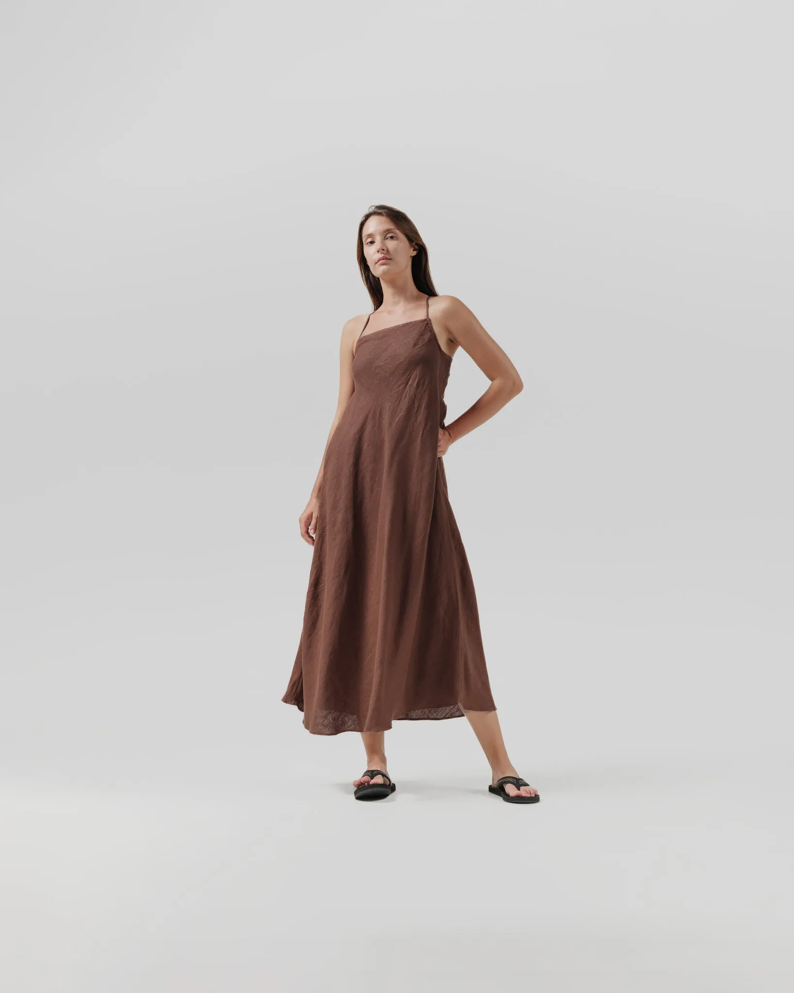 linen backcross dress