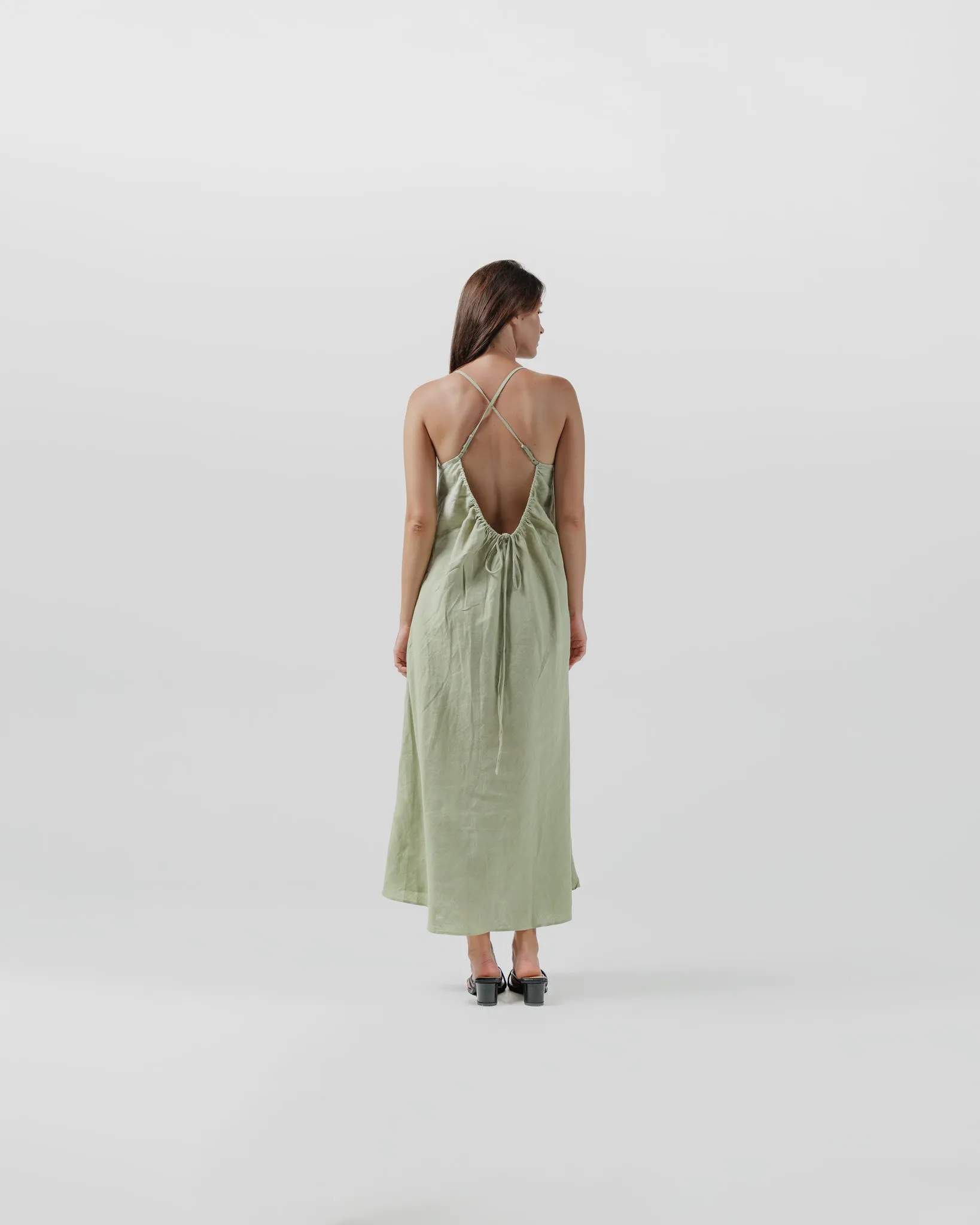 linen backcross dress