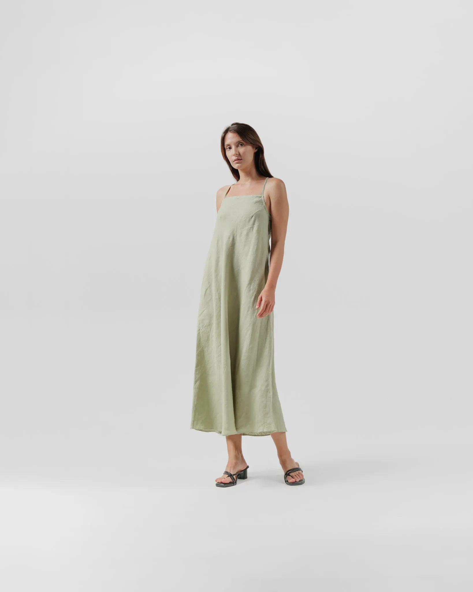 linen backcross dress