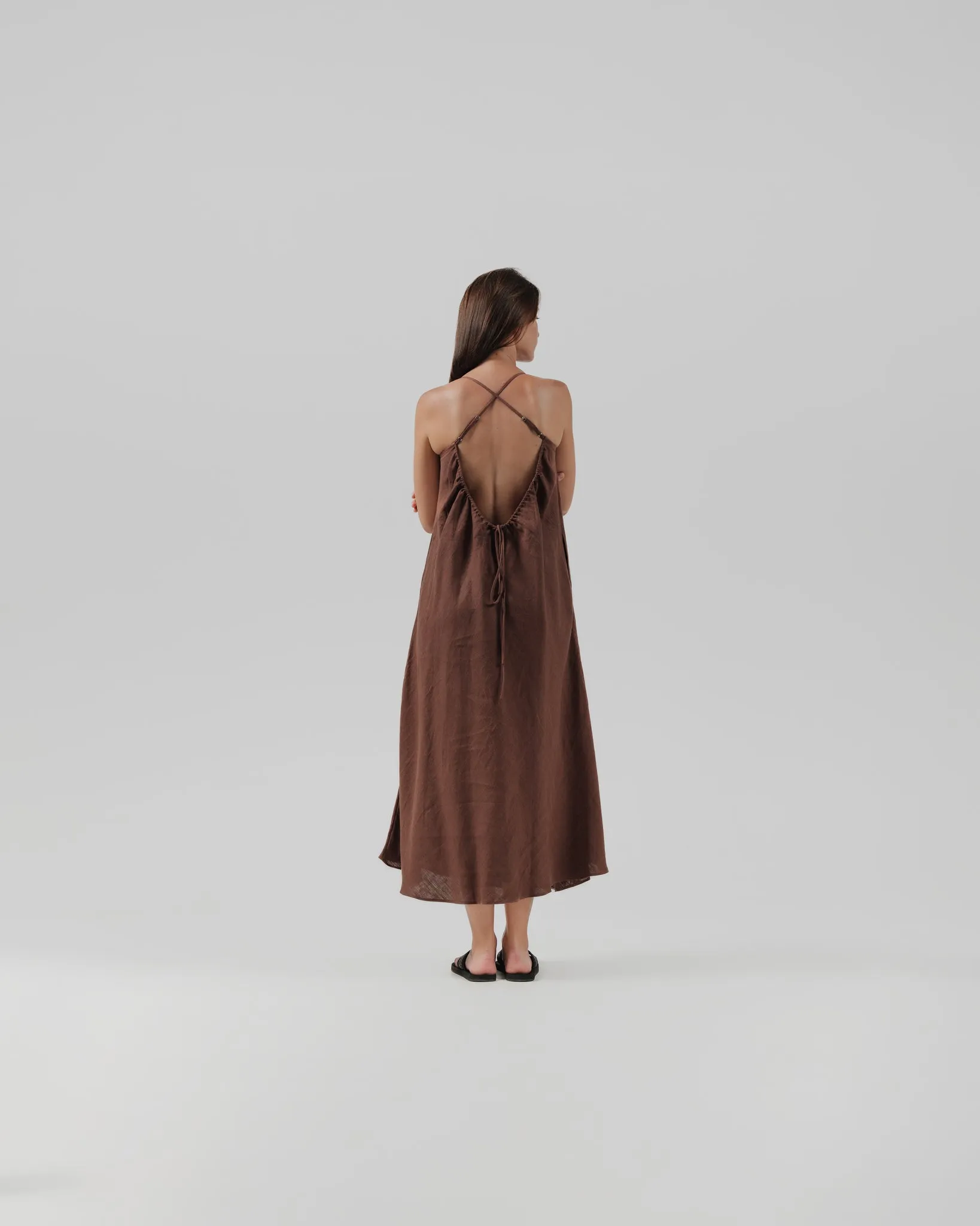 linen backcross dress