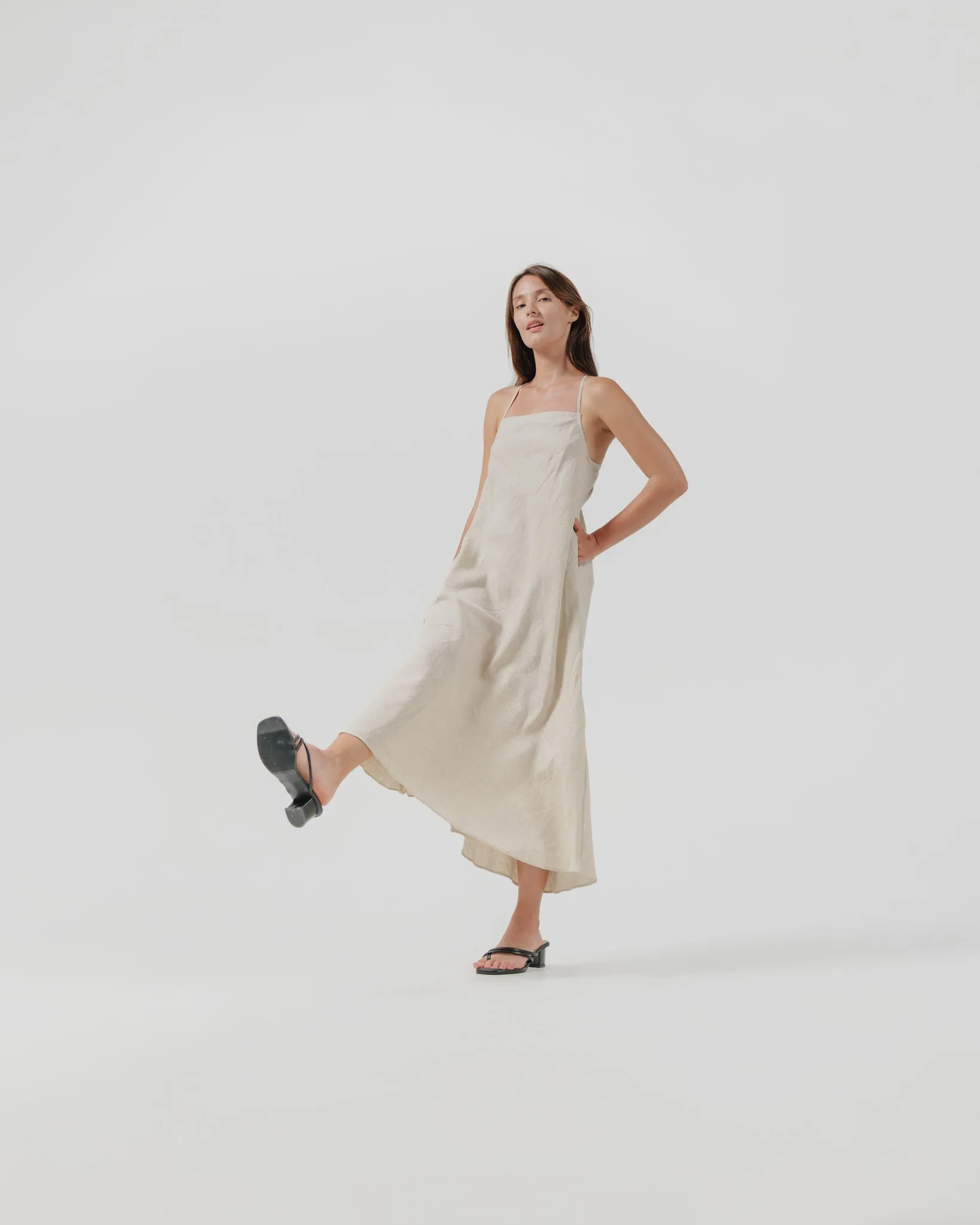 linen backcross dress