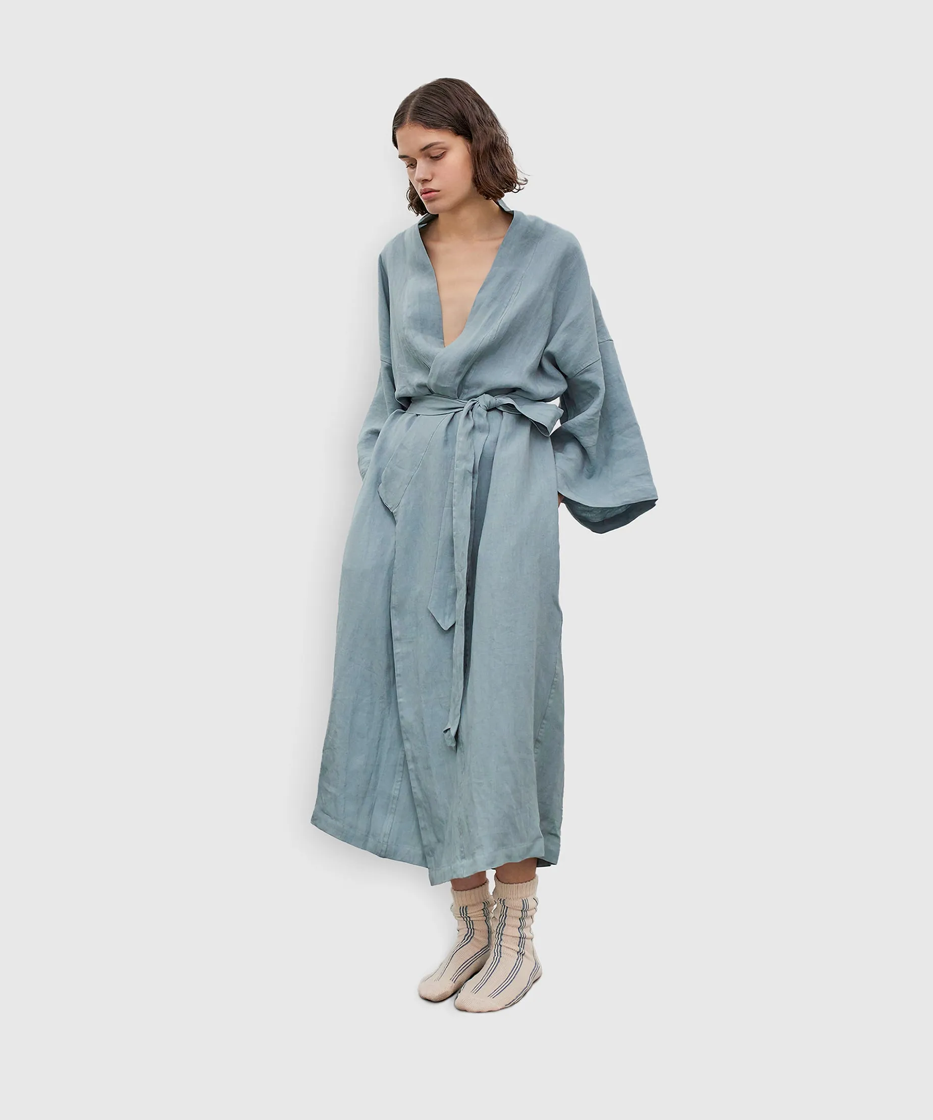 Linen Kimono Robe