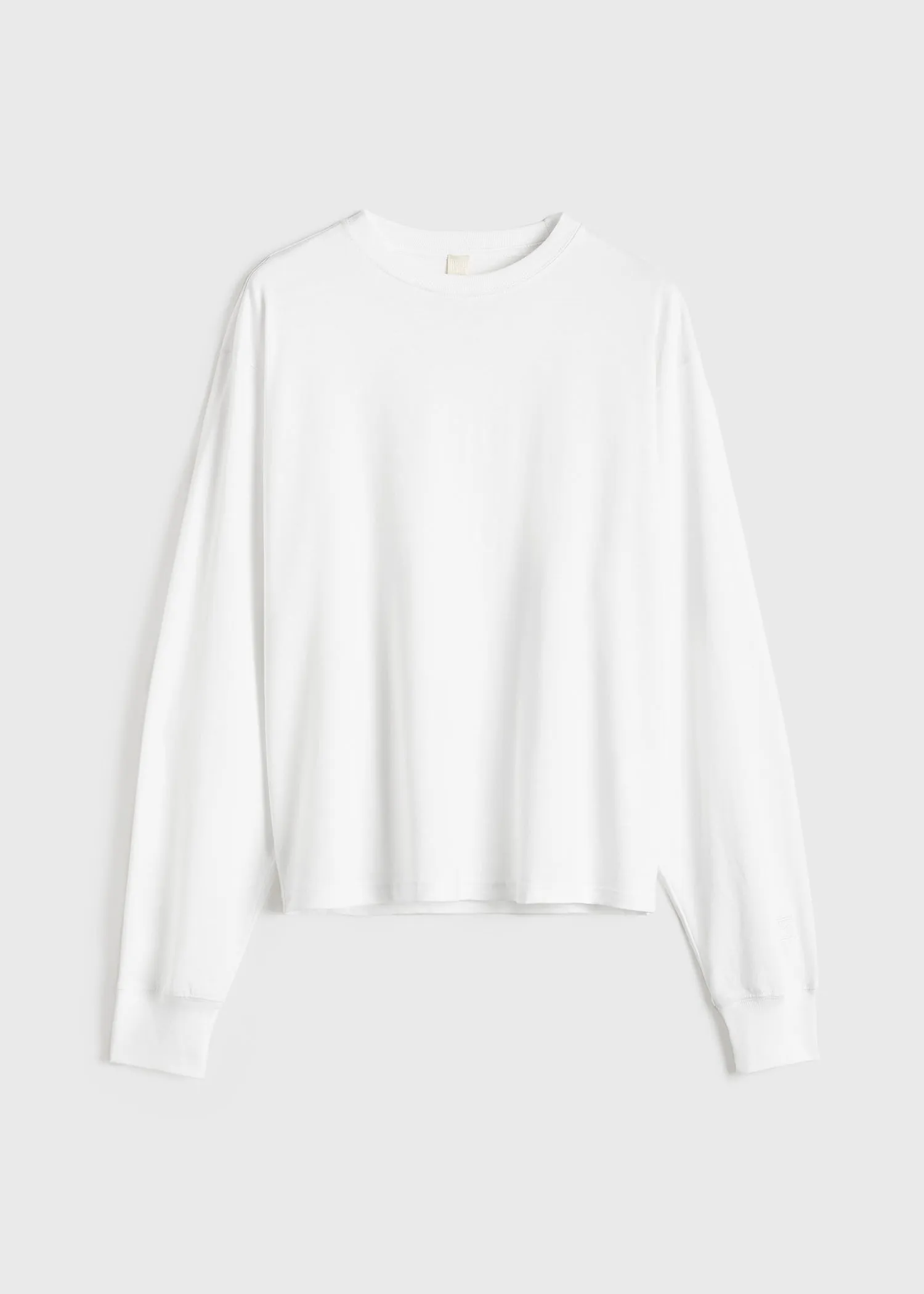 Long-sleeve jersey tee white