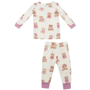 L/S Loungewear Set - Teddy Bears Pink