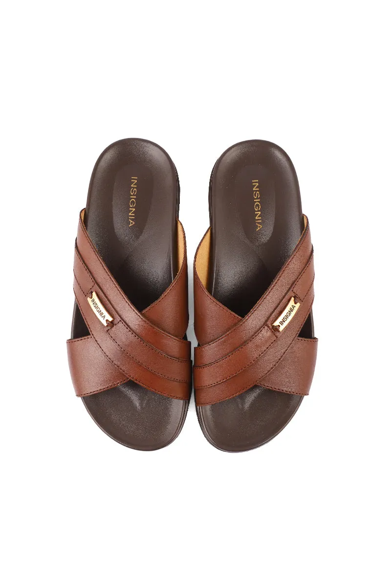 Men Casual Slipper M18044-Brown