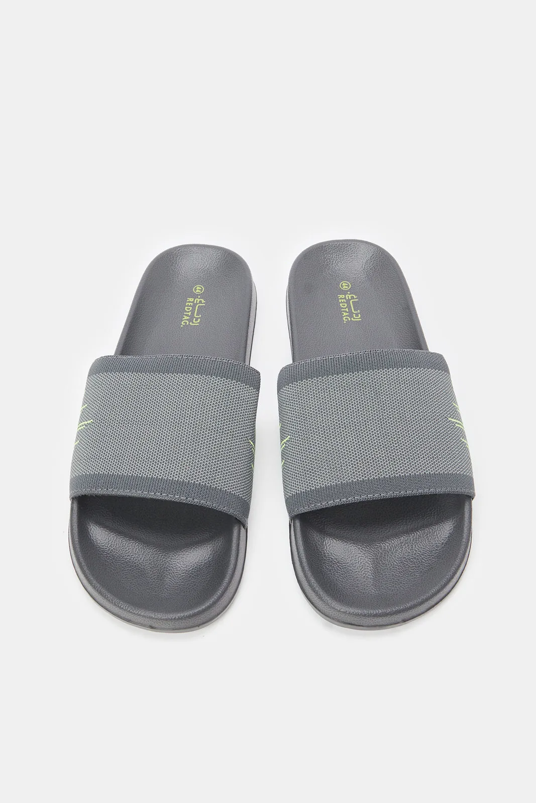 Men Grey Knitted Slide