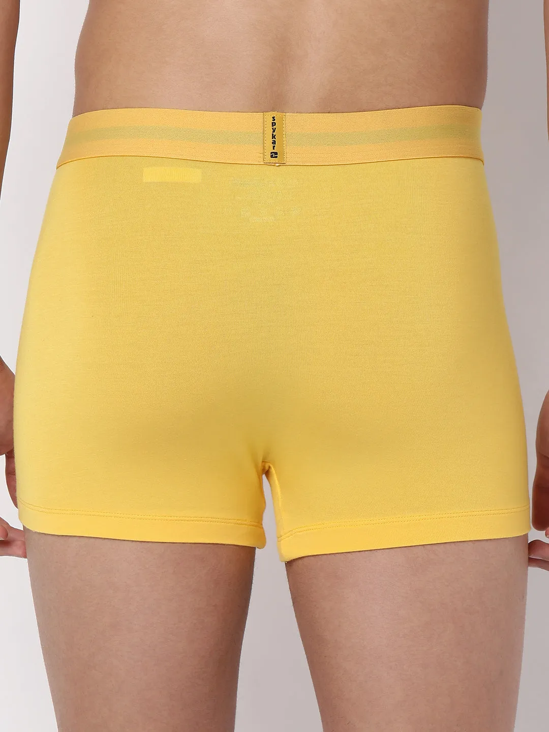 Men Premium Micromodal Yellow Trunk - Underjeans By Spykar