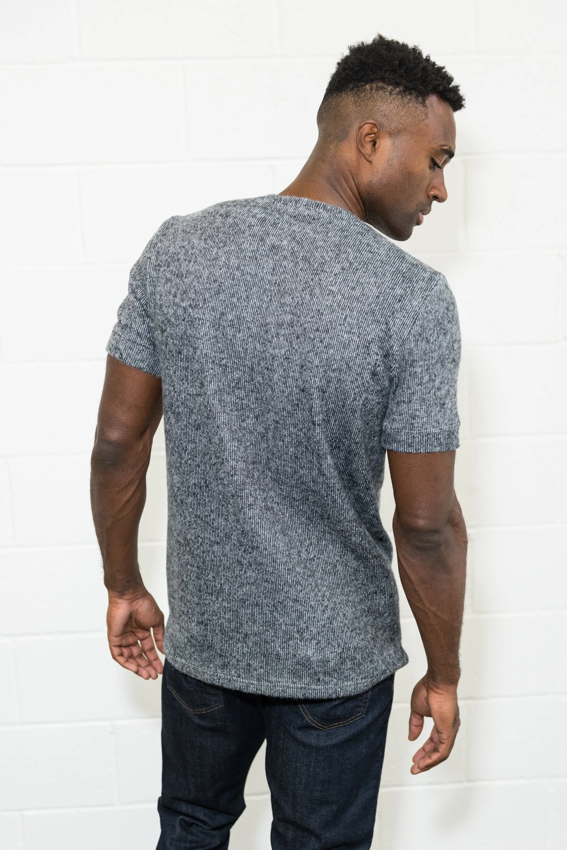 Men's Soft Knit Melange Short Sleeve Crew Tee