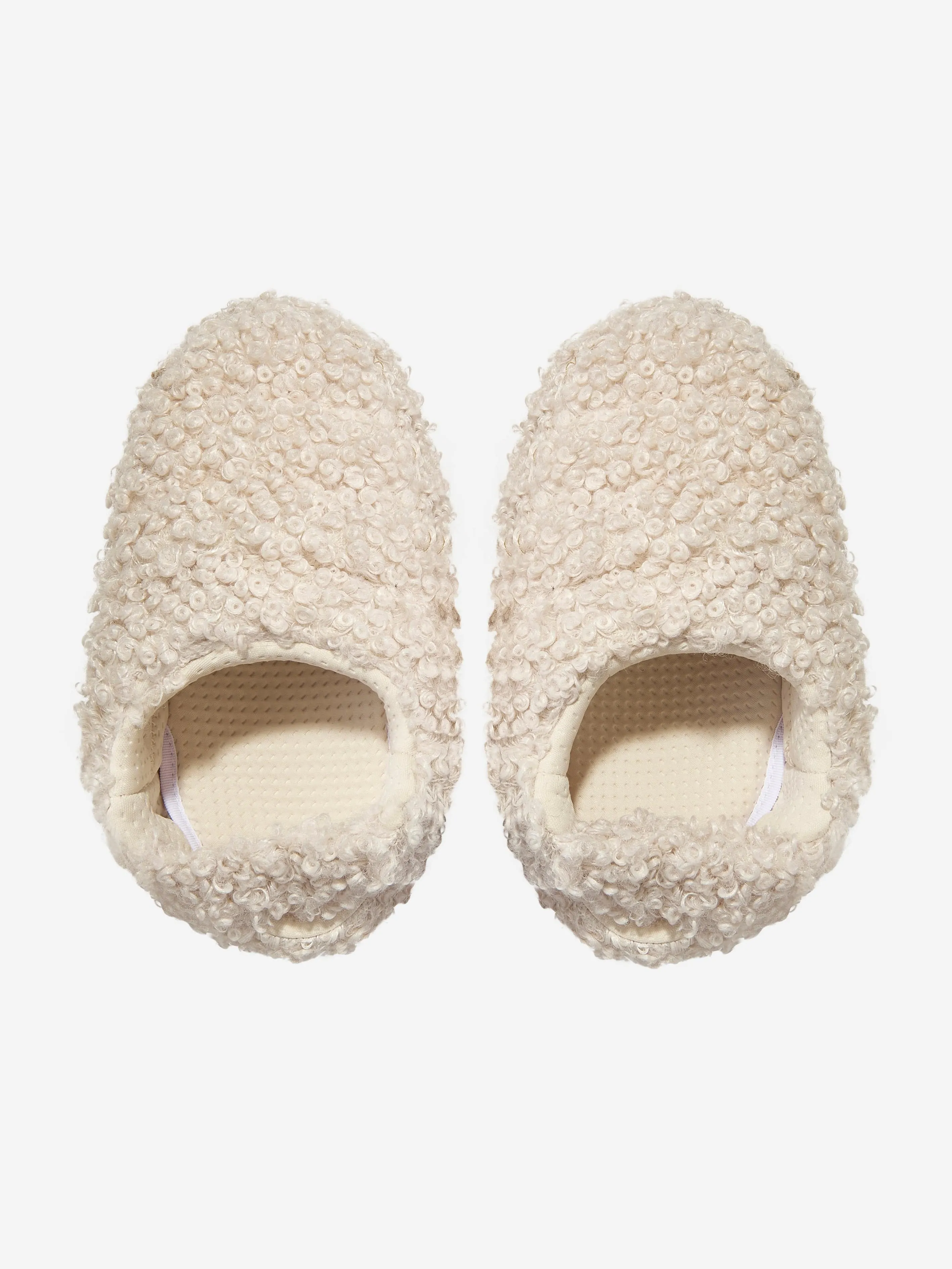 Moon Boot Kids Faux Curly Sandals in Ivory