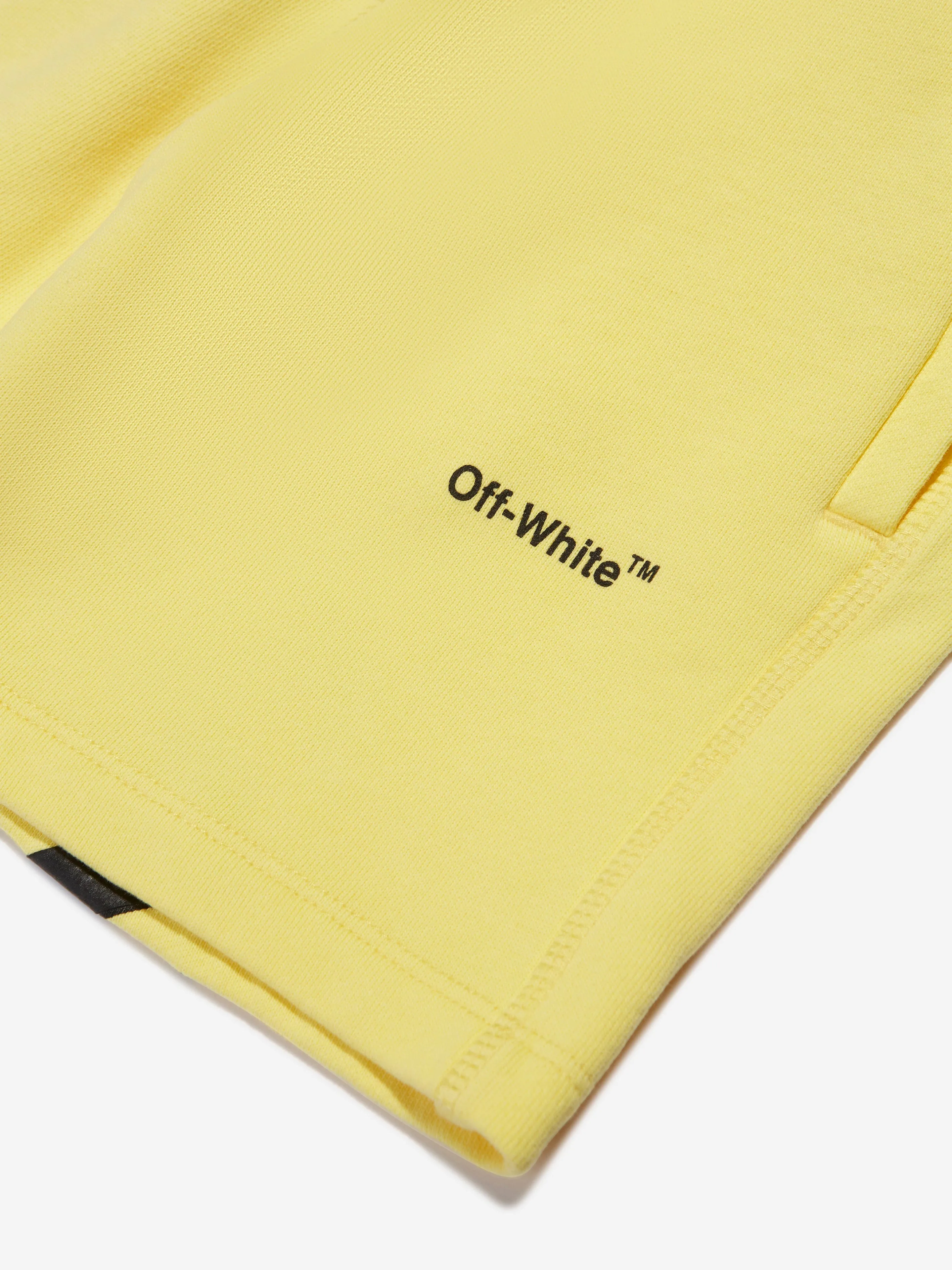 Off-White Boys Rubber Arrow Sweat Shorts in Yellow