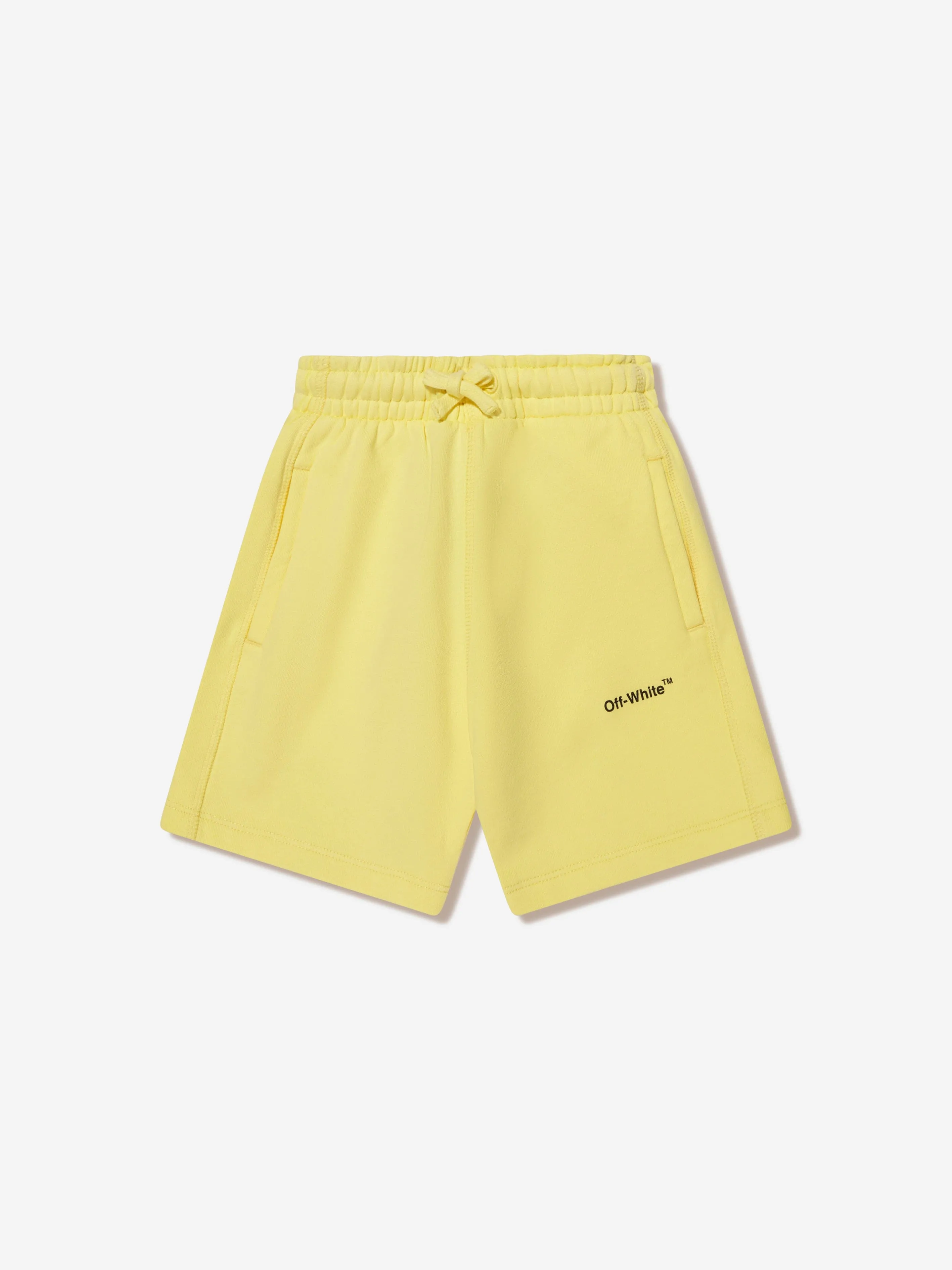 Off-White Boys Rubber Arrow Sweat Shorts in Yellow