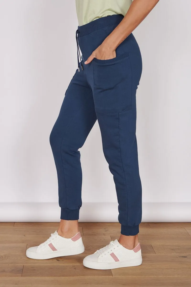 OIivia Navy Loungewear Cuffed Hem Joggers