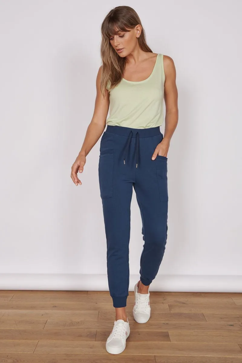 OIivia Navy Loungewear Cuffed Hem Joggers