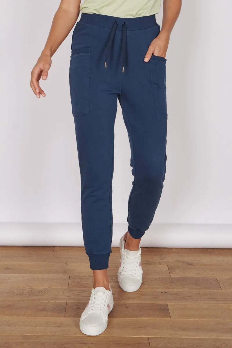 OIivia Navy Loungewear Cuffed Hem Joggers